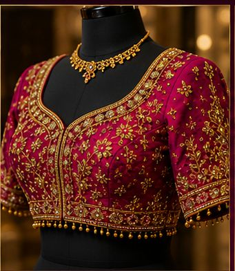Royal Peacock bridal blouse style