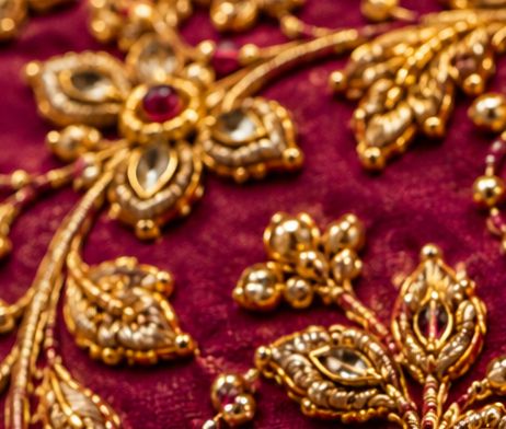 Aari embroidery detail