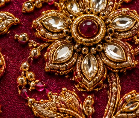 Aari embroidery detail