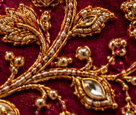 Aari embroidery detail
