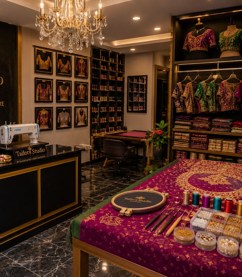 Inside the Tailors Studio Madikeri showroom